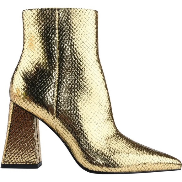 NWT LAST PAIR EVER!!! Marc Fisher Kulika Bootie in GOLD REPTILE!!!! - Picture 5 of 7
